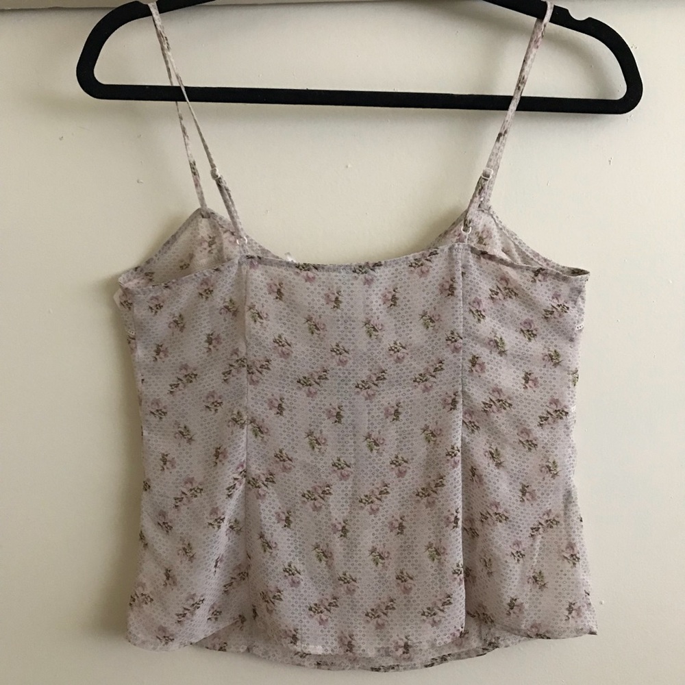 Floral Cami with ladder lace trim - Picture 2 of 6